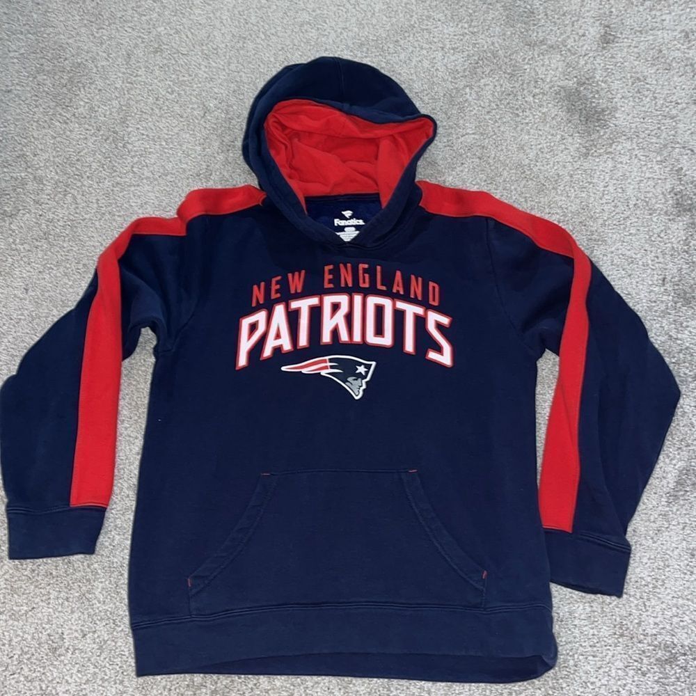 New England Patriots NFL Fanatics Hoodie hooded sweatshirt jacket pullover M